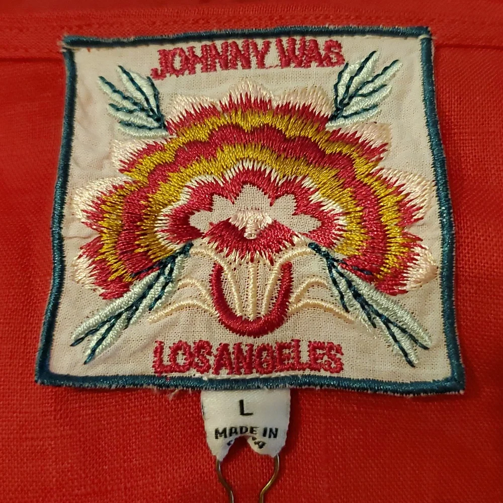 New Johnny Was 100% Linen "Messine" Top sz L - Picture 8 of 9